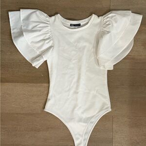 Zara Bodysuit with Ruffled Sleeves